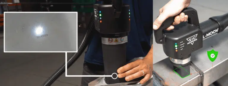 Marquage de pièces ferroviaires aux formes et dimensions multiples